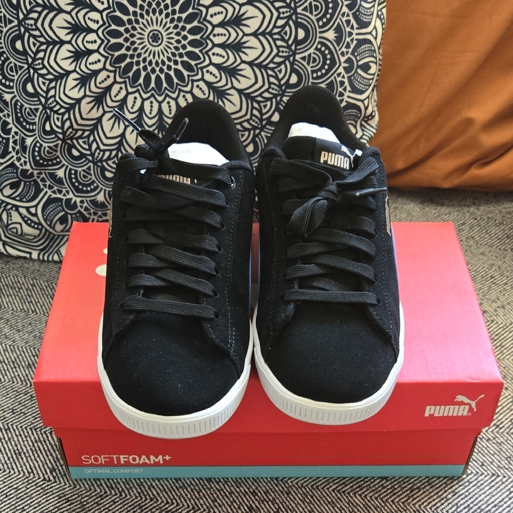 Puma Black and White SoftFoam+ Sneakers